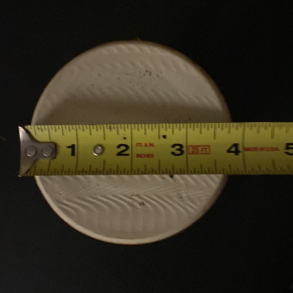 Juba Mountain Pottery mug w/ drip design pattern in blue & beige - signed - Picture 7 of 8